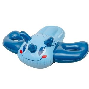 SwimSchool - Inflatable Blue Dino Pool Float, Kids Swimming Kickboard, Ages 5+